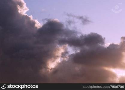 Clouds after a shower,with copy space