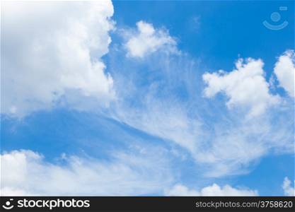Clouds and blue sky. Clouds covered the sky floating on airy.