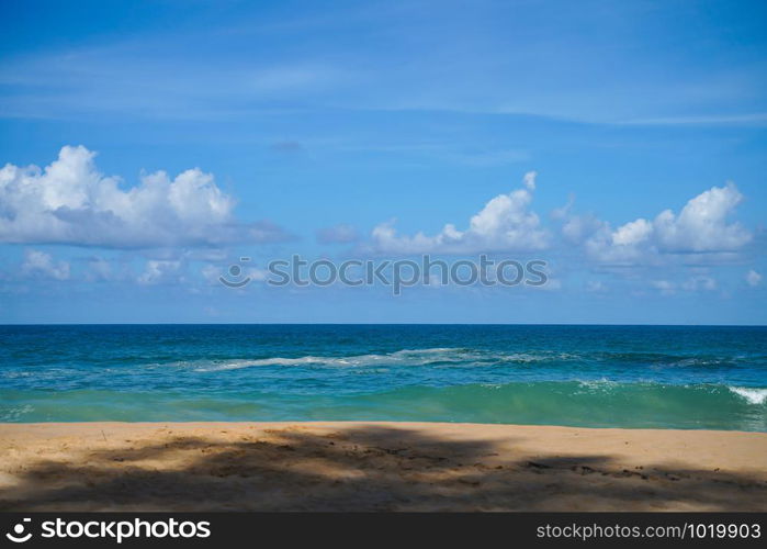 Clouds blue sky and sea background landscape