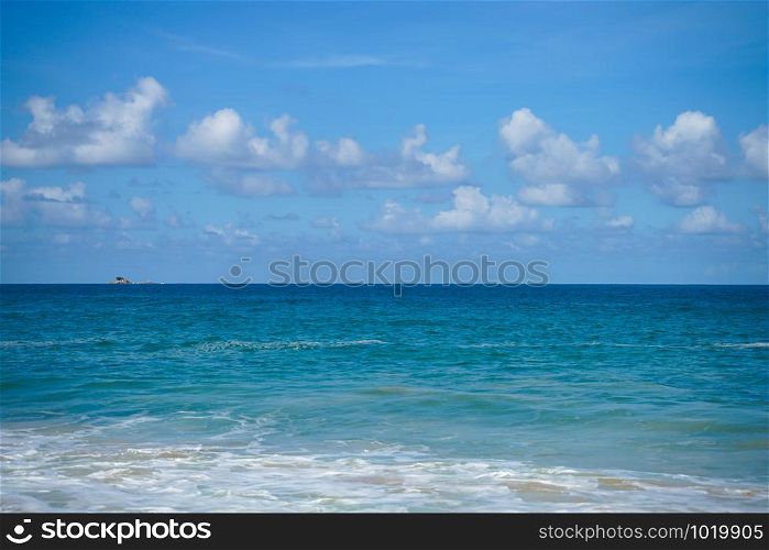 Clouds blue sky and sea background landscape