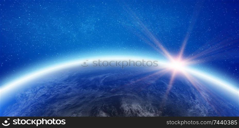 Clouds from space. Elements of this image furnished by NASA. 3d rendering. Clouds from space