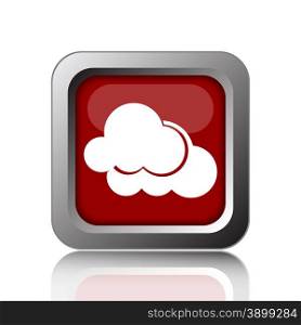 Clouds icon. Internet button on white background