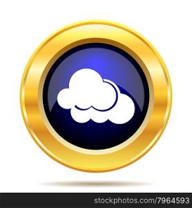 Clouds icon. Internet button on white background.