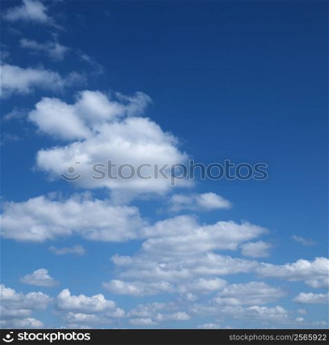 Clouds in blue sky.
