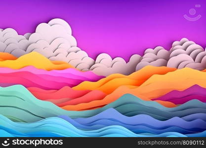 Clouds in paper style. Neural network AI generated art. Clouds in paper style. Neural network AI generated