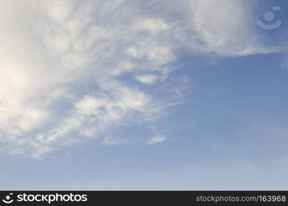 clouds in the blue sky