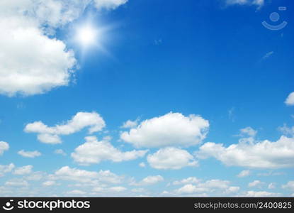 clouds in the blue sky