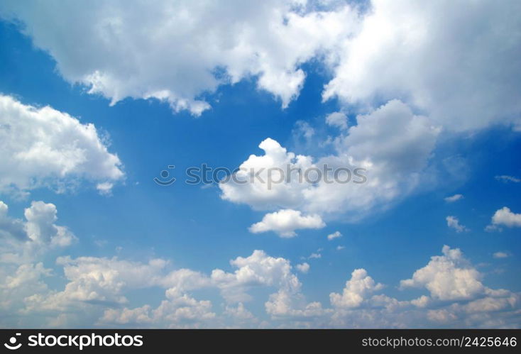 clouds in the blue sky