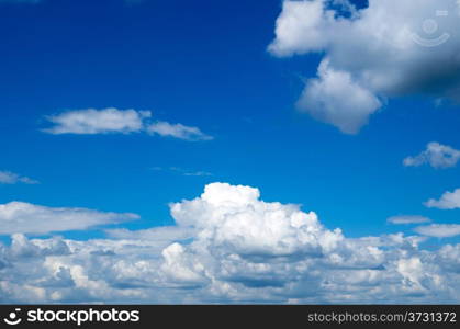 clouds in the blue sky