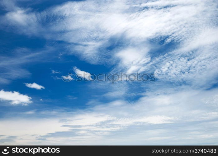 clouds in the blue sky