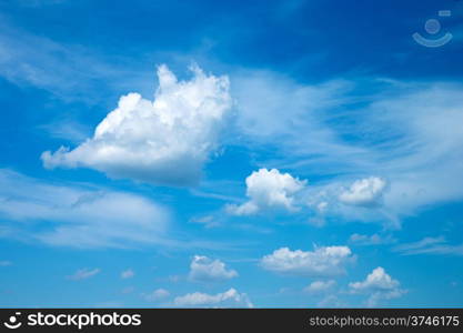 clouds in the blue sky