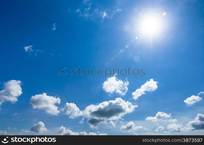 clouds in the blue sky