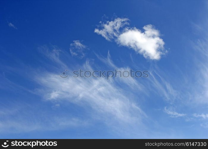 clouds in the blue sky