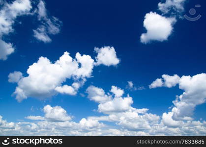 clouds in the blue sky