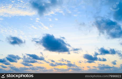 clouds in the blue sky