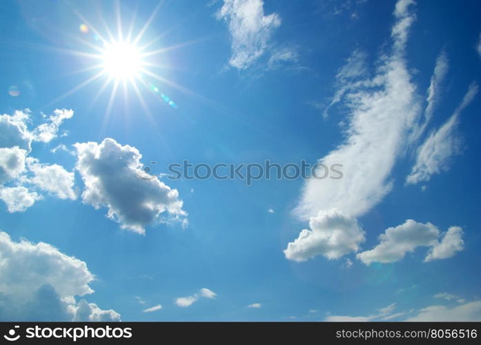 clouds in the blue sky