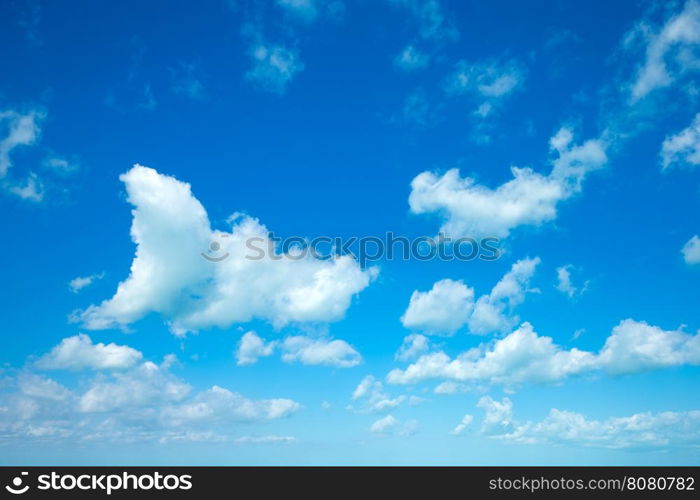 clouds in the blue sky