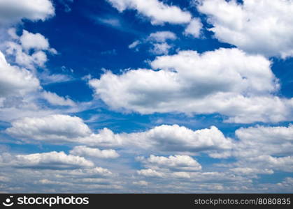 clouds in the blue sky