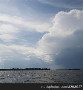 Clouds in the horizon over Lake of the Woods, Ontario