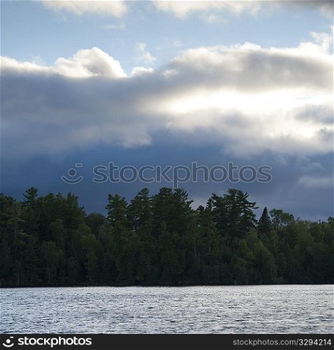 Clouds in the sky over Lake of the Woods, Ontario