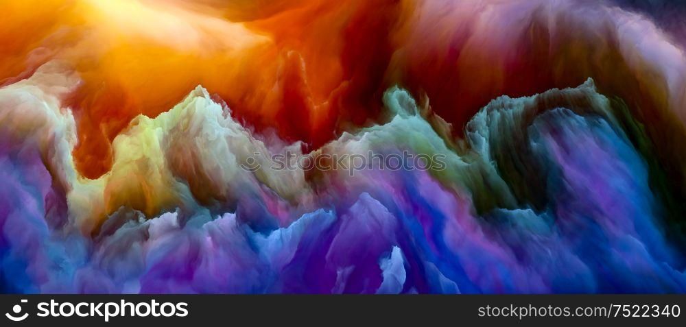 Clouds of Impossible. Impossible Planet series. Arrangement of vibrant flow of hues and gradients on the subject of art, creativity and design