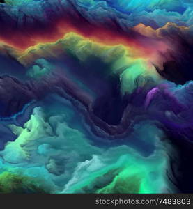 Clouds of Impossible. Impossible Planet series. Backdrop design of vibrant flow of hues and gradients for works on art, creativity and design