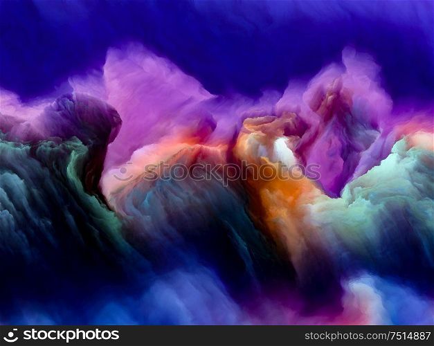 Clouds of Impossible. Impossible Planet series. Backdrop design of vibrant flow of hues and gradients for works on art, creativity and design