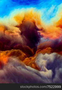 Clouds of Impossible. Impossible Planet series. Backdrop design of vibrant flow of hues and gradients for works on art, creativity and design