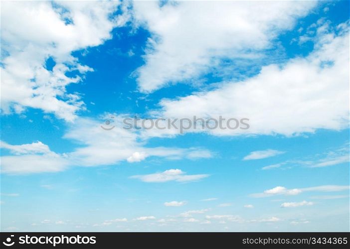clouds on a background of the blue sky
