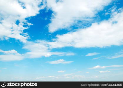 clouds on a background of the blue sky