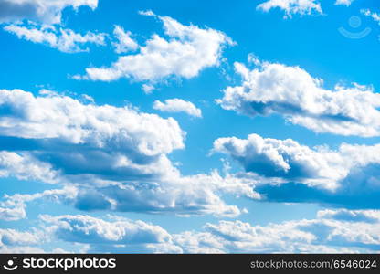 Clouds on blue sky as nature background. Clouds on blue sky