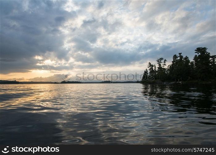 Clouds over a lake, Lake of The Woods, Ontario, Canada