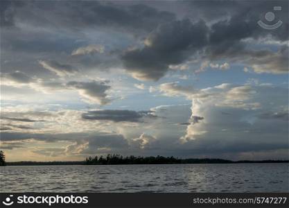 Clouds over a lake, Lake of The Woods, Ontario, Canada
