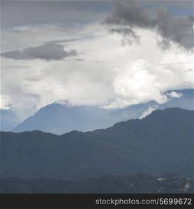 Clouds over mountain region Bhutan, Thimphu, Timphu District