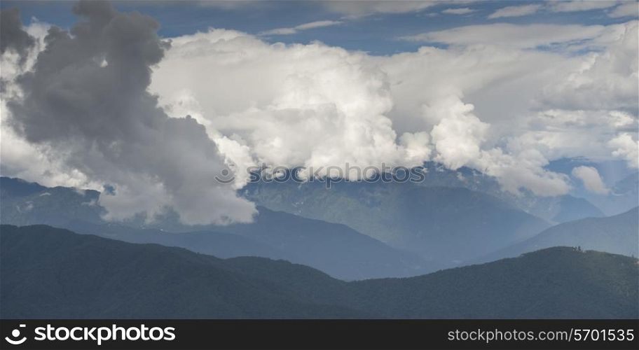 Clouds over mountains, Dochula Pass, Thimphu, Bhutan