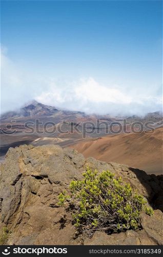Clouds over mountains, Haleakala National Park, Maui, Hawaii Islands, USA