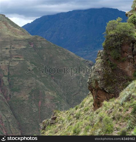 Clouds over mountains, Pisac, Sacred Valley, Cusco Region, Peru