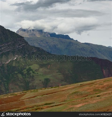 Clouds over mountains, Sacred Valley, Cusco Region, Peru