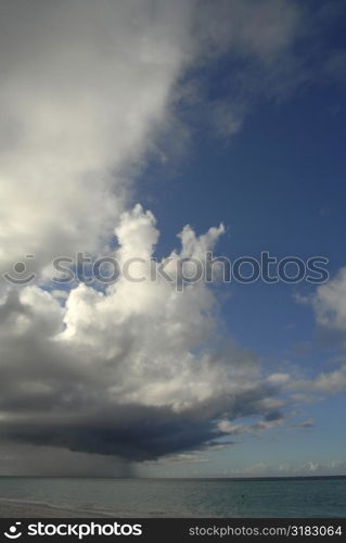 Clouds over Parrot Cay beach