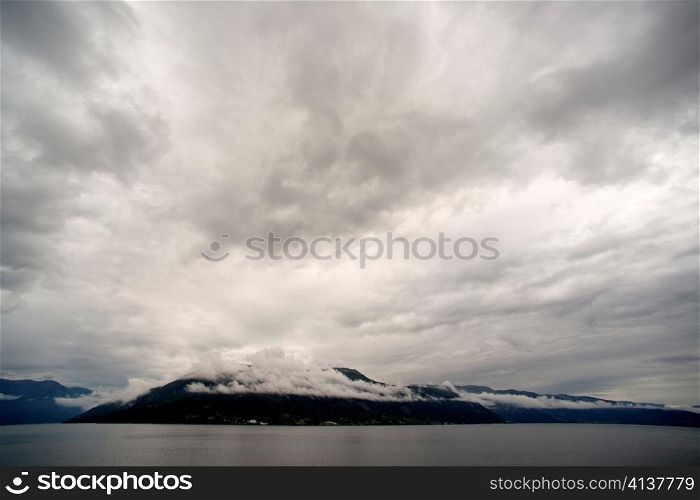 Clouds over the fjord, Hardanger, Hardangerfjord, Hardangervidda, Hardanger, Norway