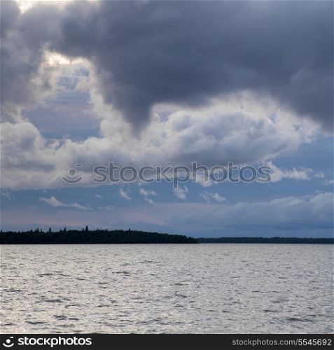 Clouds over the lake, Lake Winnipeg, Riverton, Hecla Grindstone Provincial Park, Manitoba, Canada