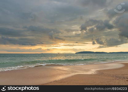 clouds over the sea in the evening in Thailand - beautiful seascape