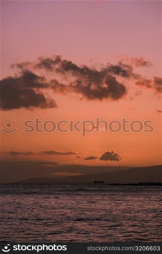 Clouds over the sea, Waikiki Beach, Honolulu, Oahu, Hawaii Islands, USA