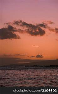 Clouds over the sea, Waikiki Beach, Honolulu, Oahu, Hawaii Islands, USA
