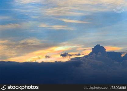 clouds rainbow sky background at twilight time