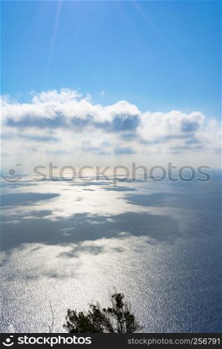 Clouds reflecting on sea water. Clouds reflecting on sea