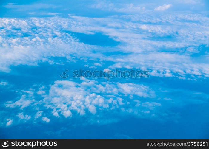 clouds. view from the window of an airplane. Sky and clouds. Plane view from the window