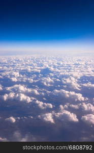 Clouds viewed from an airplane. sky with clouds.