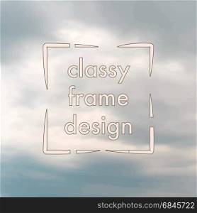 clouds vintage background. classy frame design, vector clouds vintage background