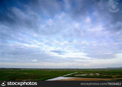 cloudscape above a dutch landscape